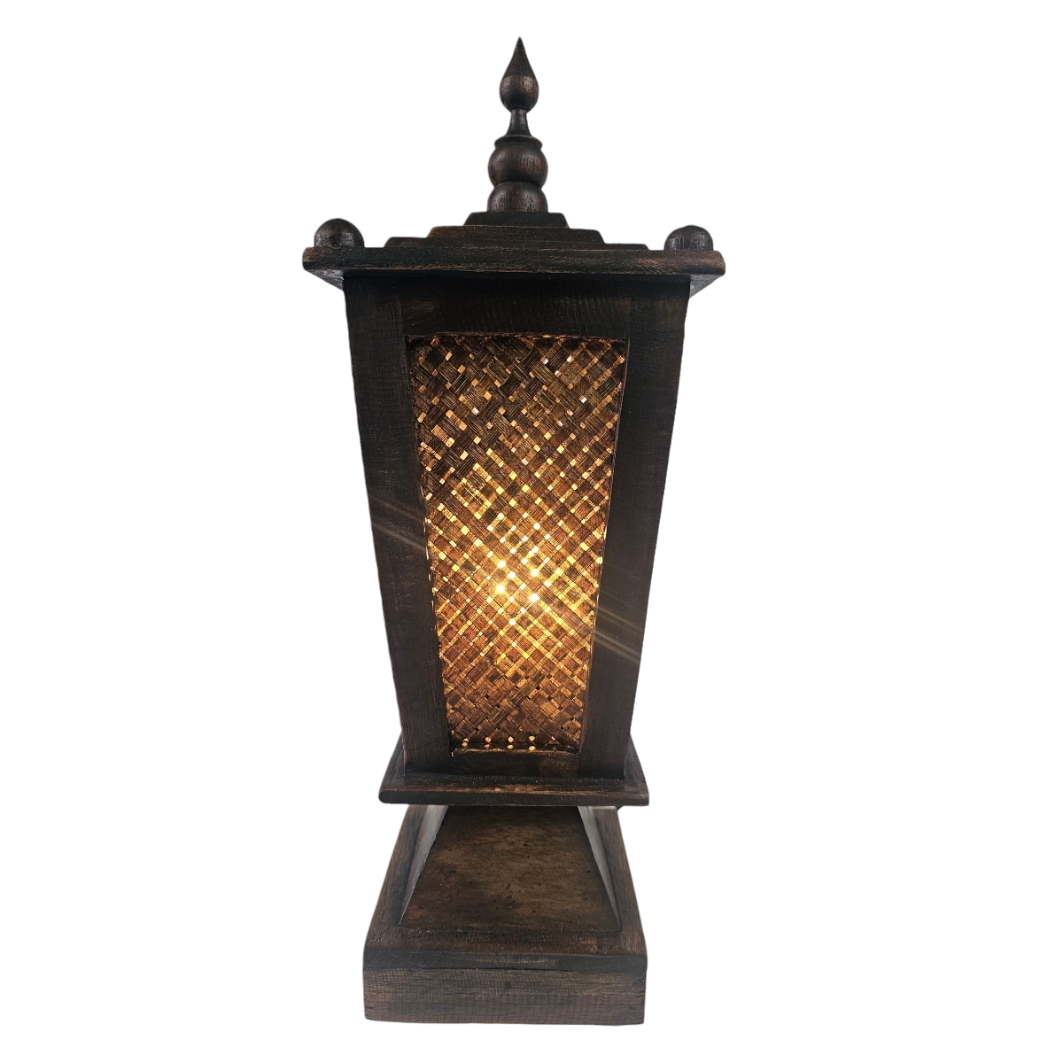Rattan Tischlampe