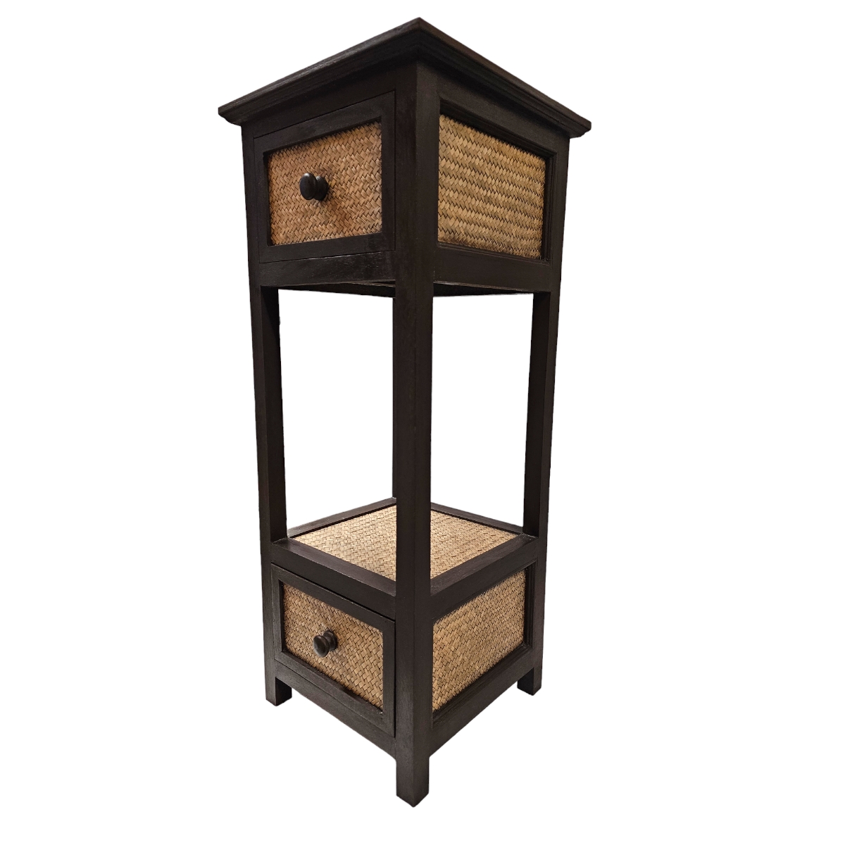 Asiatischer Schrank mit Rattan